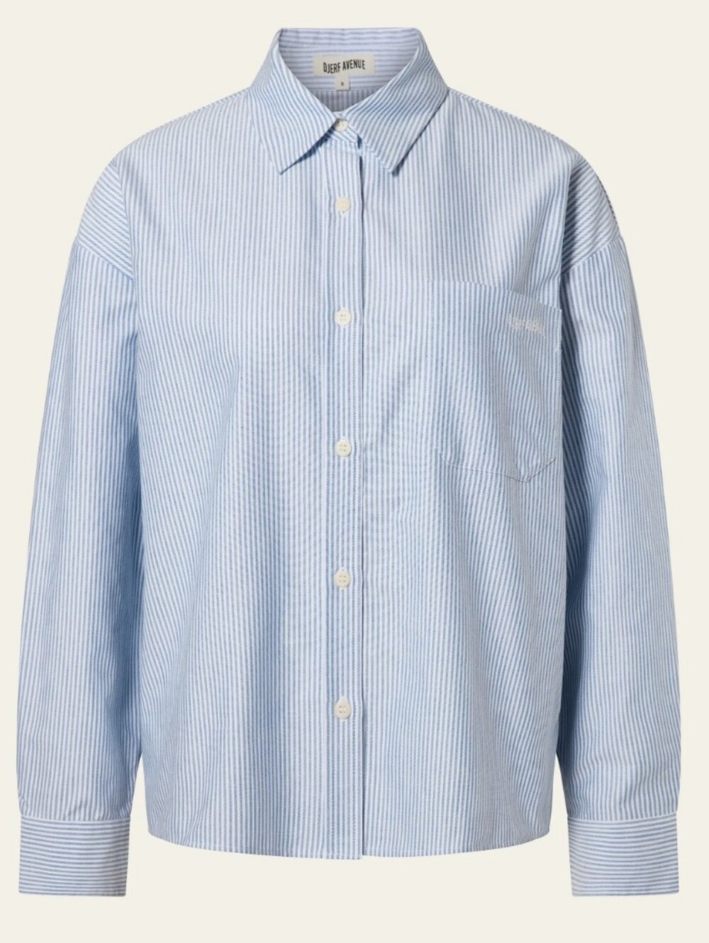 DJERF AVENUE Breezy Shirt In Stripe Blue XS.